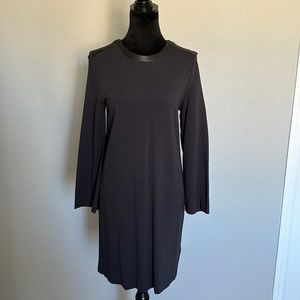 Massimo Dutti dress with leather tr